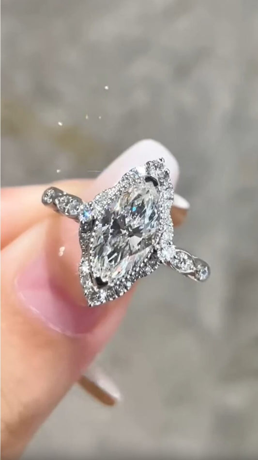 1.00ct Lab-Grown Diamond Style-Navette| IGI Certified | PT950 Platinum