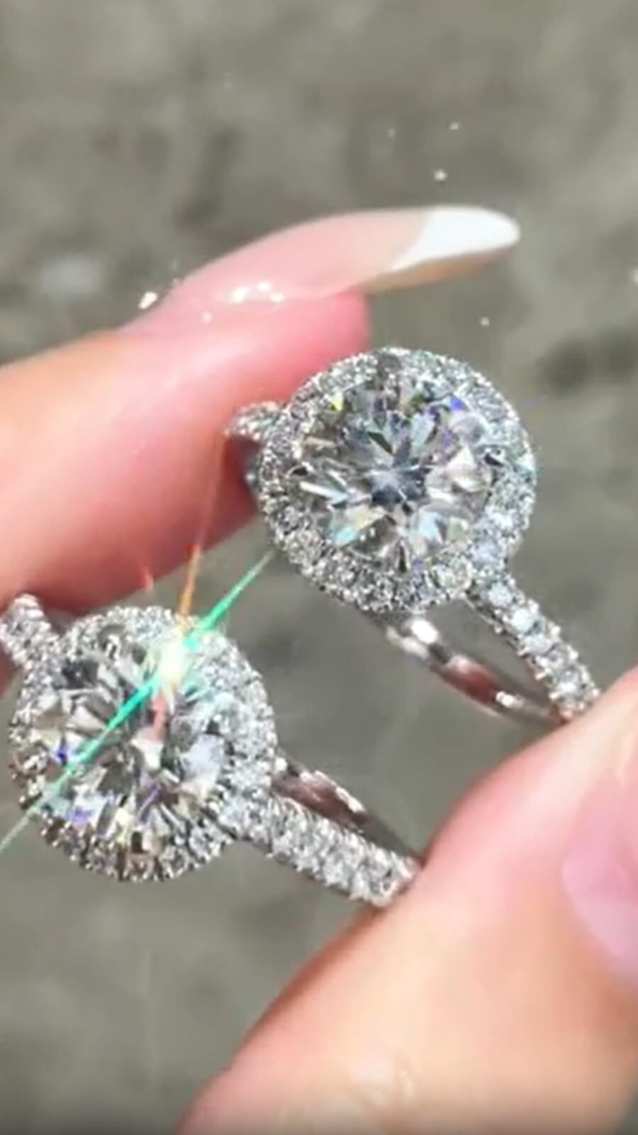 1.5ct Lab-Grown Diamond Ring Set – “The One” & Halo Design in PT950 Platinum | DE VVS Clarity | IGI Certified | Bundle Discount