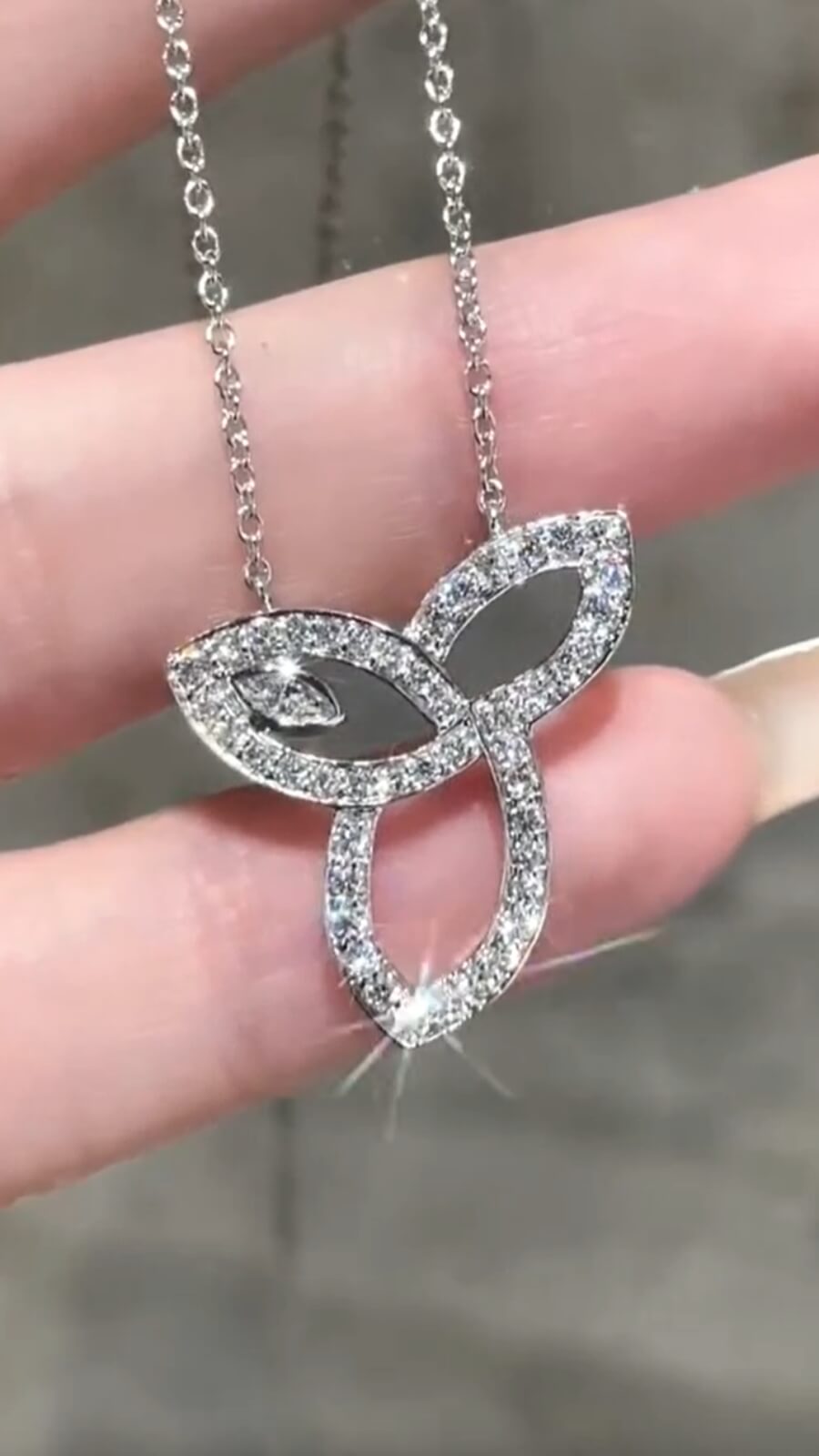 Full Pavé Lab Diamond Necklace – PT950 Platinum | Statement Design-5 | Now on Sale