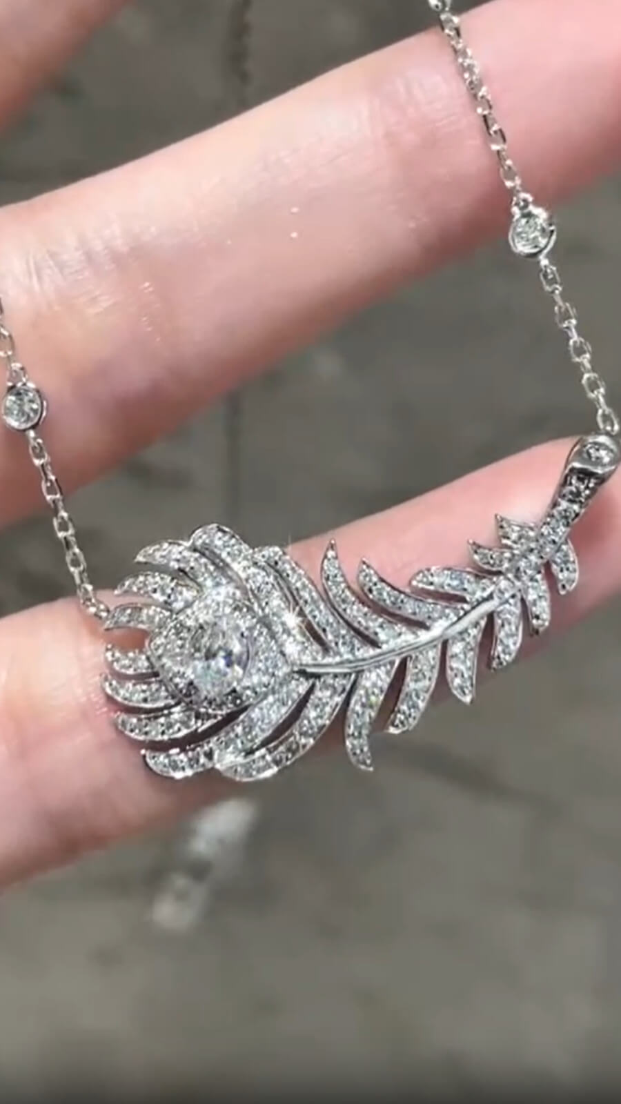 Full Pavé Lab Diamond Necklace – PT950 Platinum | Statement Design-6 | Now on Sale-1