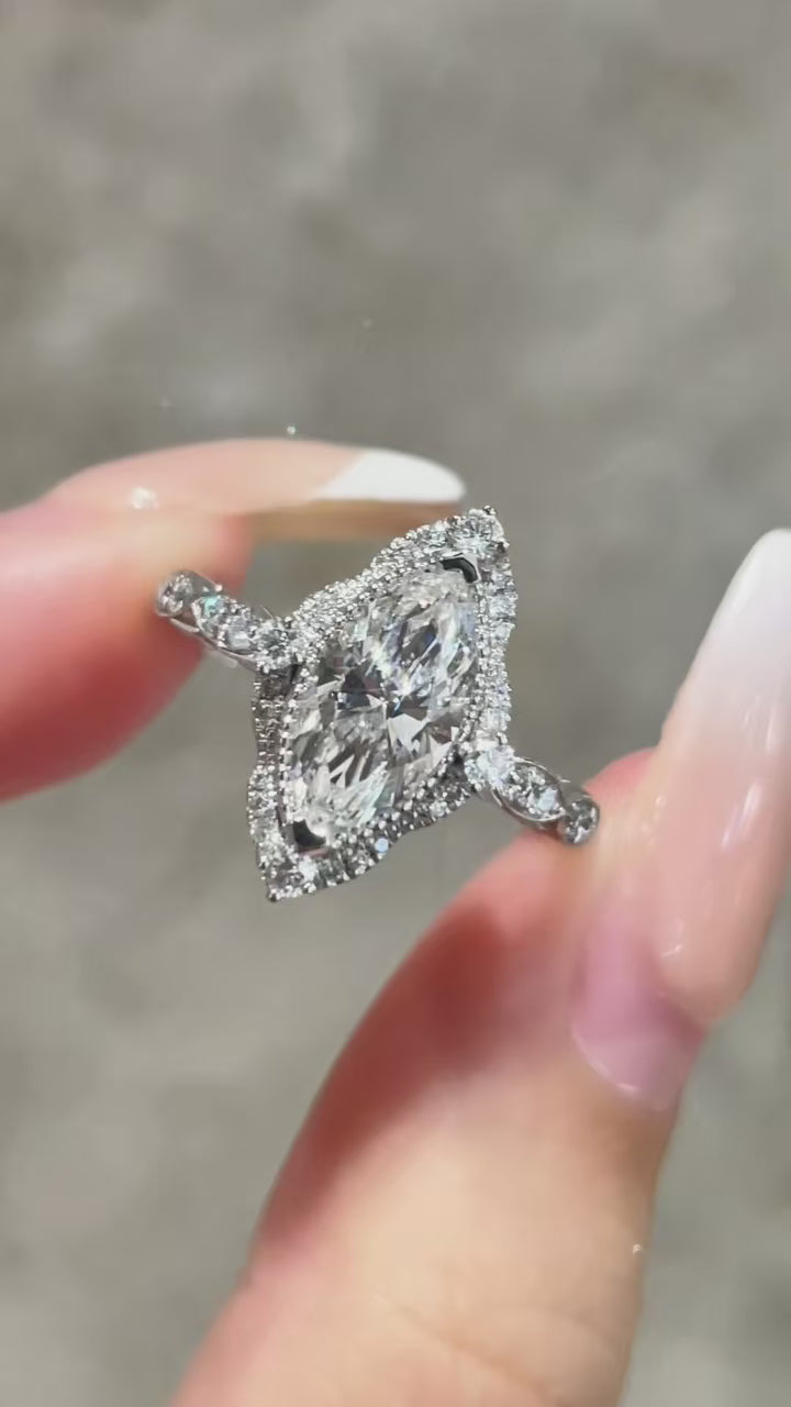 1.00ct Lab-Grown Diamond Style-Navette| IGI Certified | PT950 Platinum