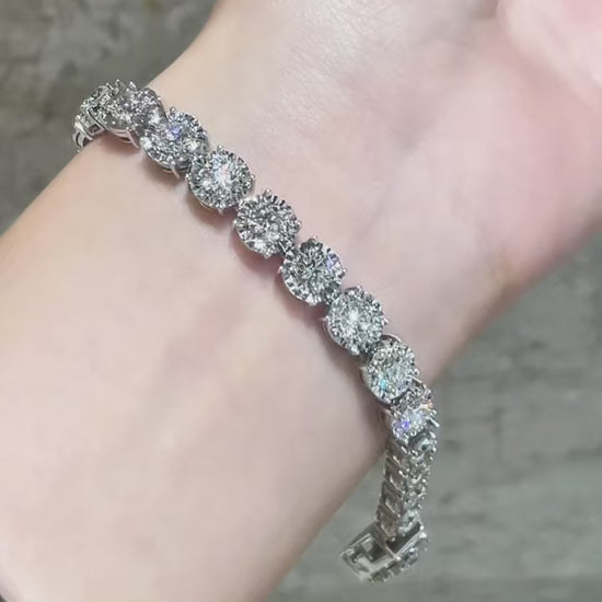 The Aurora Tennis Bracelet – Natural Diamonds, 0.05–0.32ct Stones | Custom Sizes