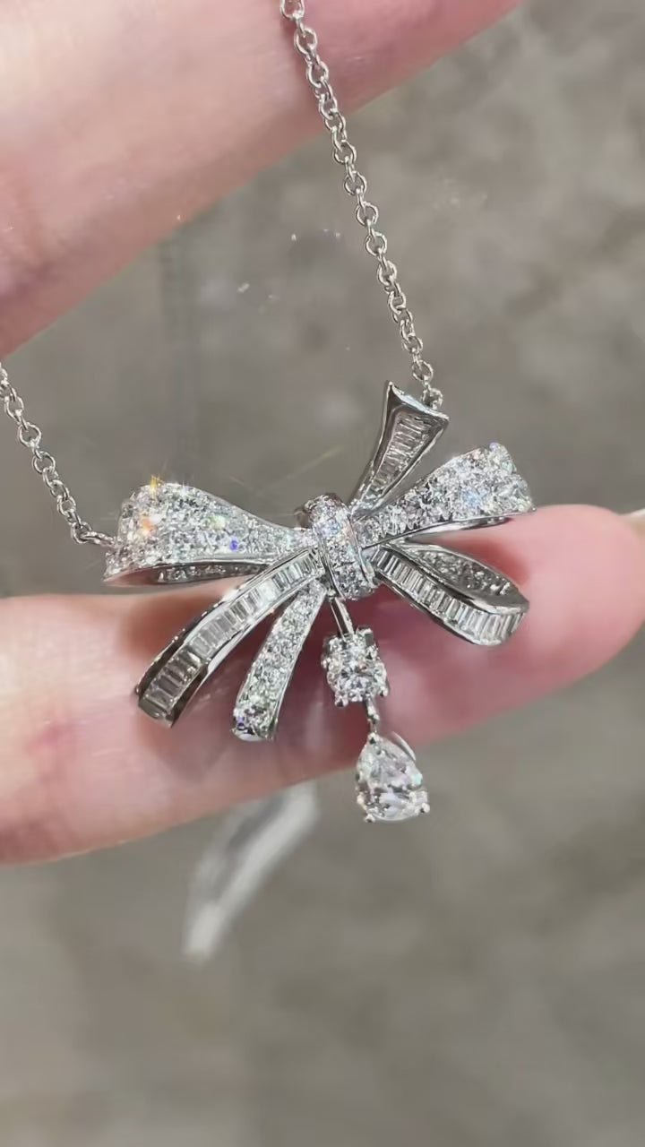 Full Pavé Lab Diamond Necklace – PT950 Platinum | Statement Design-3 | Now on Sale