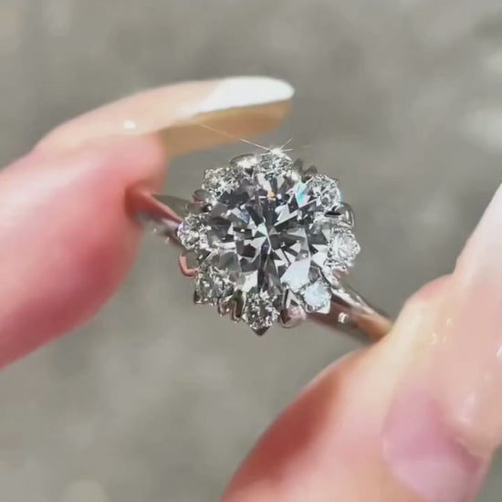 1.00ct Lab-Grown Diamond Style-Bouquet-Inspired| IGI Certified | PT950 Platinum