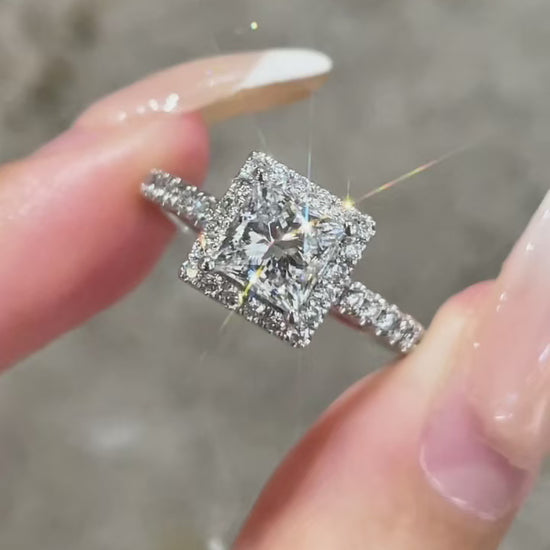 1.00ct Lab-Grown Diamond Style-Princess| IGI Certified | PT950 Platinum