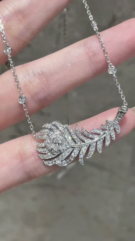 Full Pavé Lab Diamond Necklace – PT950 Platinum | Statement Design-6 | Now on Sale