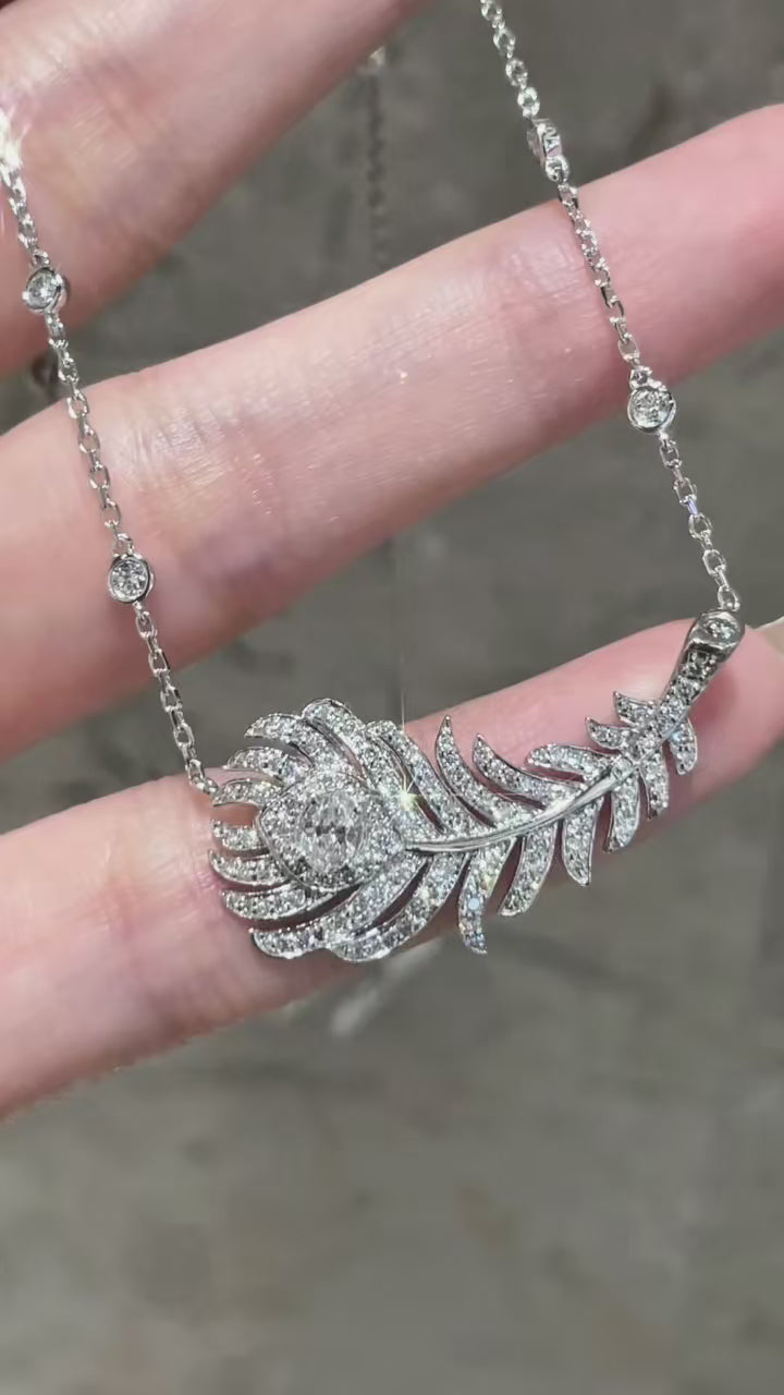 Full Pavé Lab Diamond Necklace – PT950 Platinum | Statement Design-6 | Now on Sale